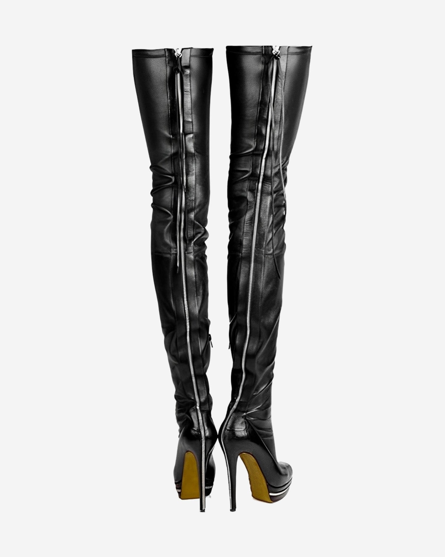 0 Over the Knee Stretch platform Boots - Plus Size