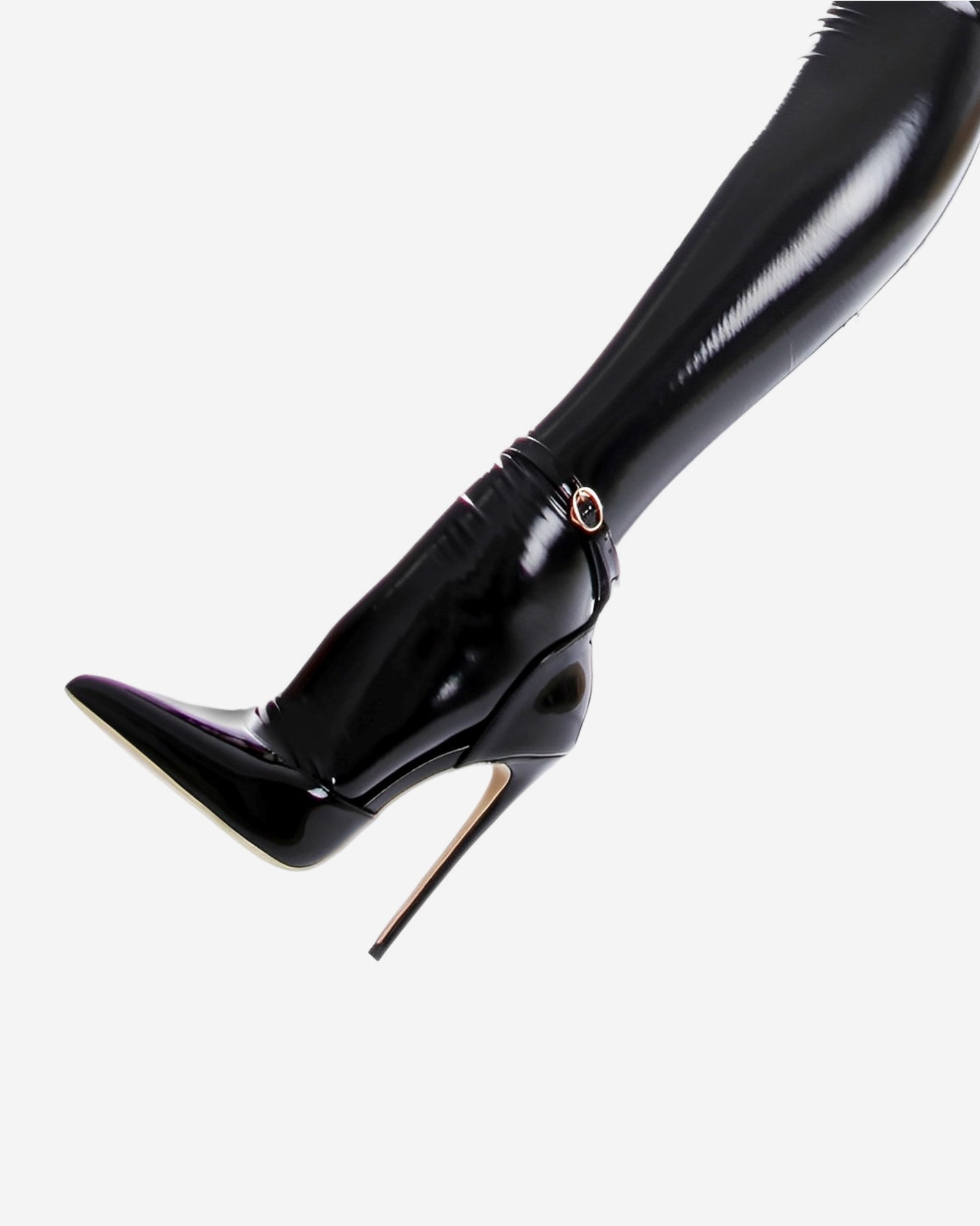 Fetish stiletto high heel leather sandals, thin and stylish heel