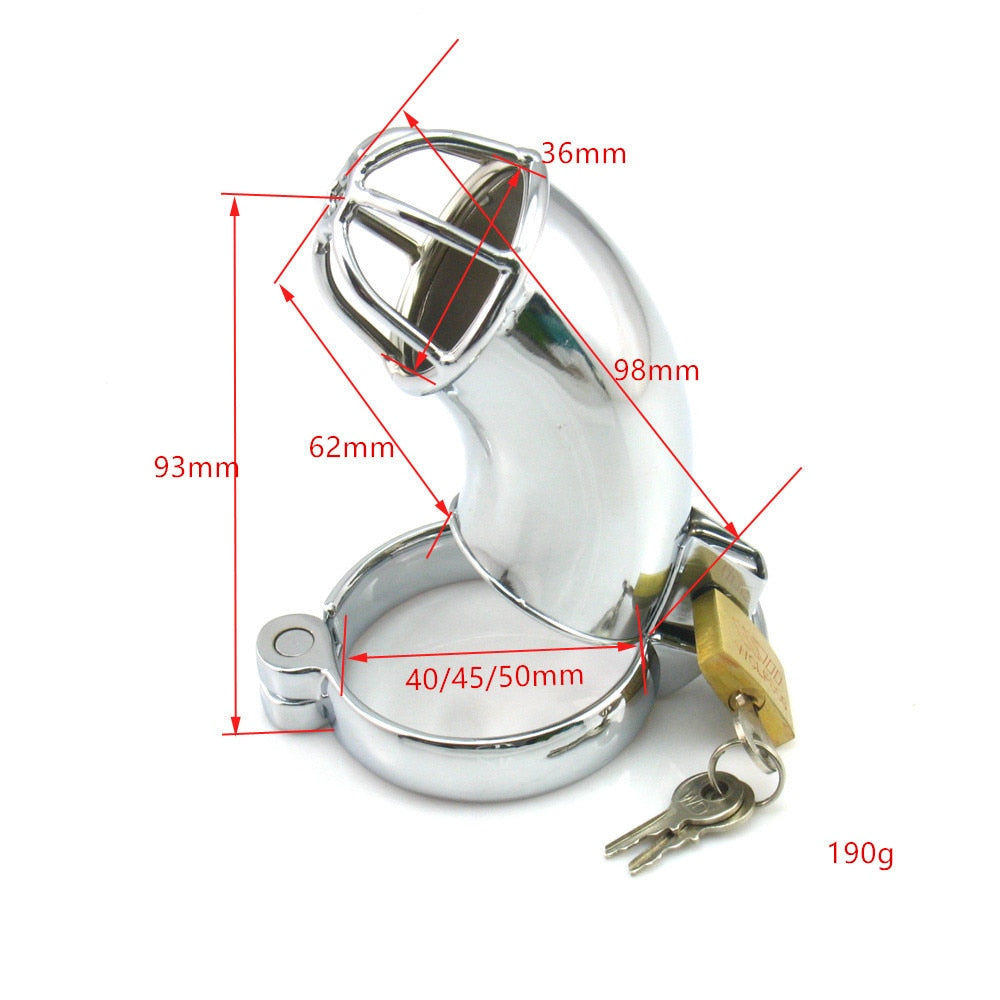 0 Big Male Chastity Metal Cock Cage