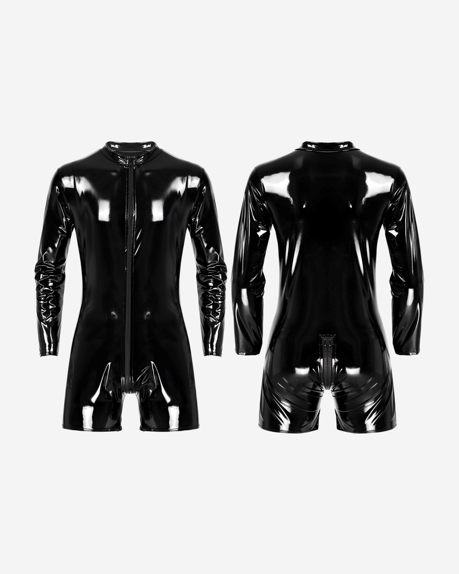 0 PVC Jumpsuit with Long Sleeves