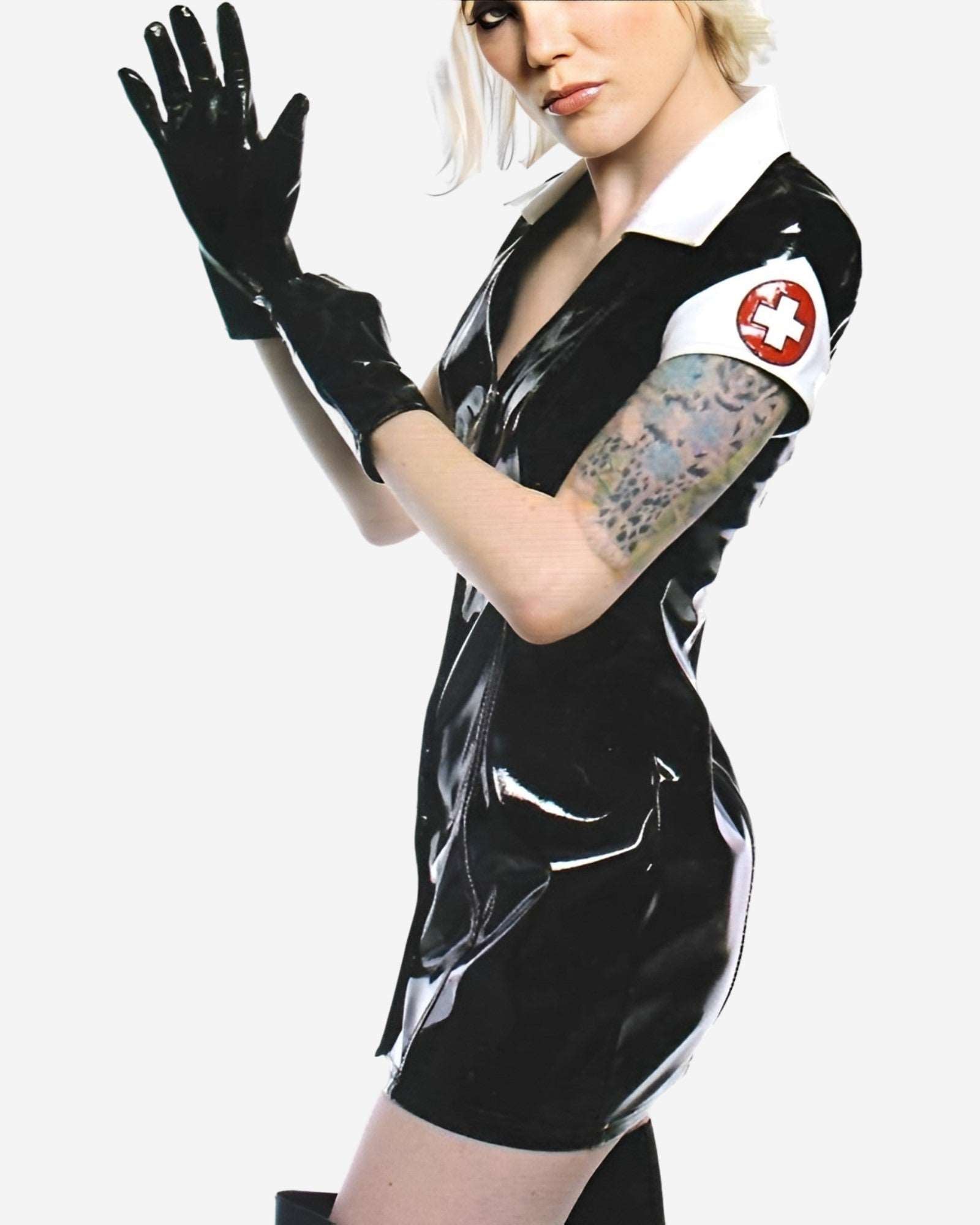 0 Black PVC Fetish Nurse wear