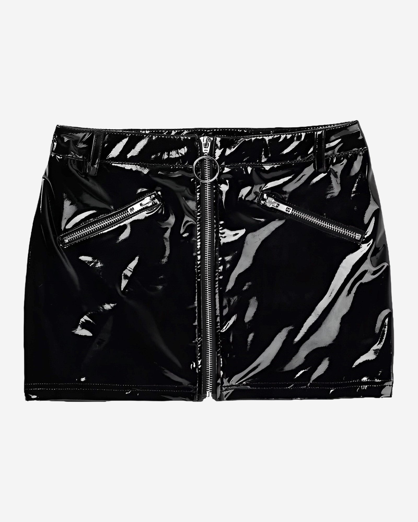 0 Glossy PVC Mini Skirt