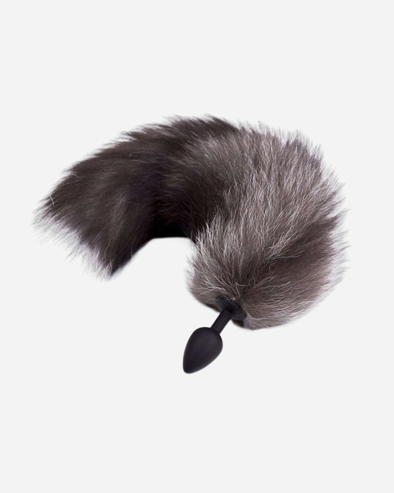 0 Soft Silicone Pet Anal Plug with Fur