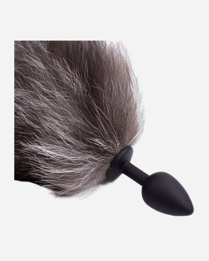 0 Soft Silicone Pet Anal Plug with Fur