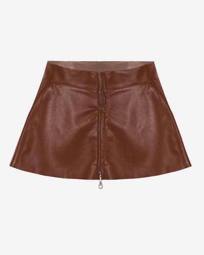 0 Sexy Vegan Leather Skirt