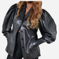 0 Burlesque Leatherette Jacket - Plus Size