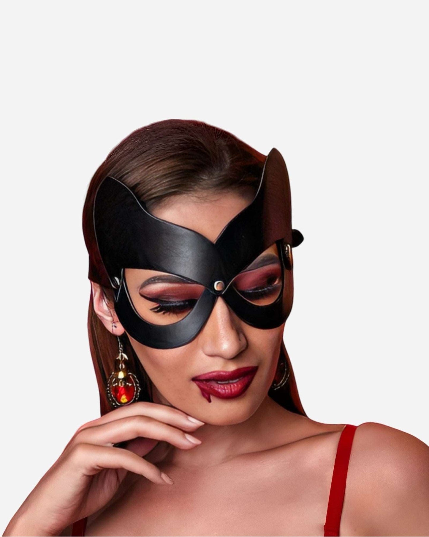 0 Erotic BDSM Leatherette Cat Mask