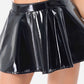 0 Flared PVC Mini Skirt - Plus Size
