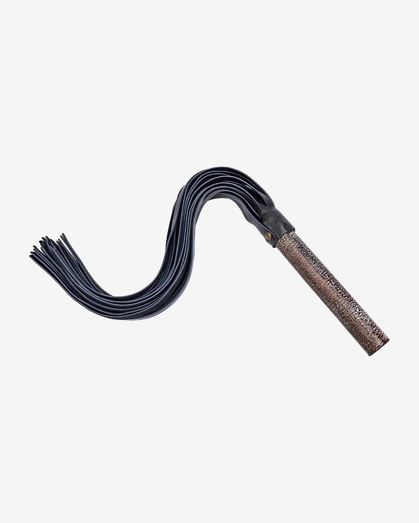 0 Genuine Leather flogger with Wooden Round Handle