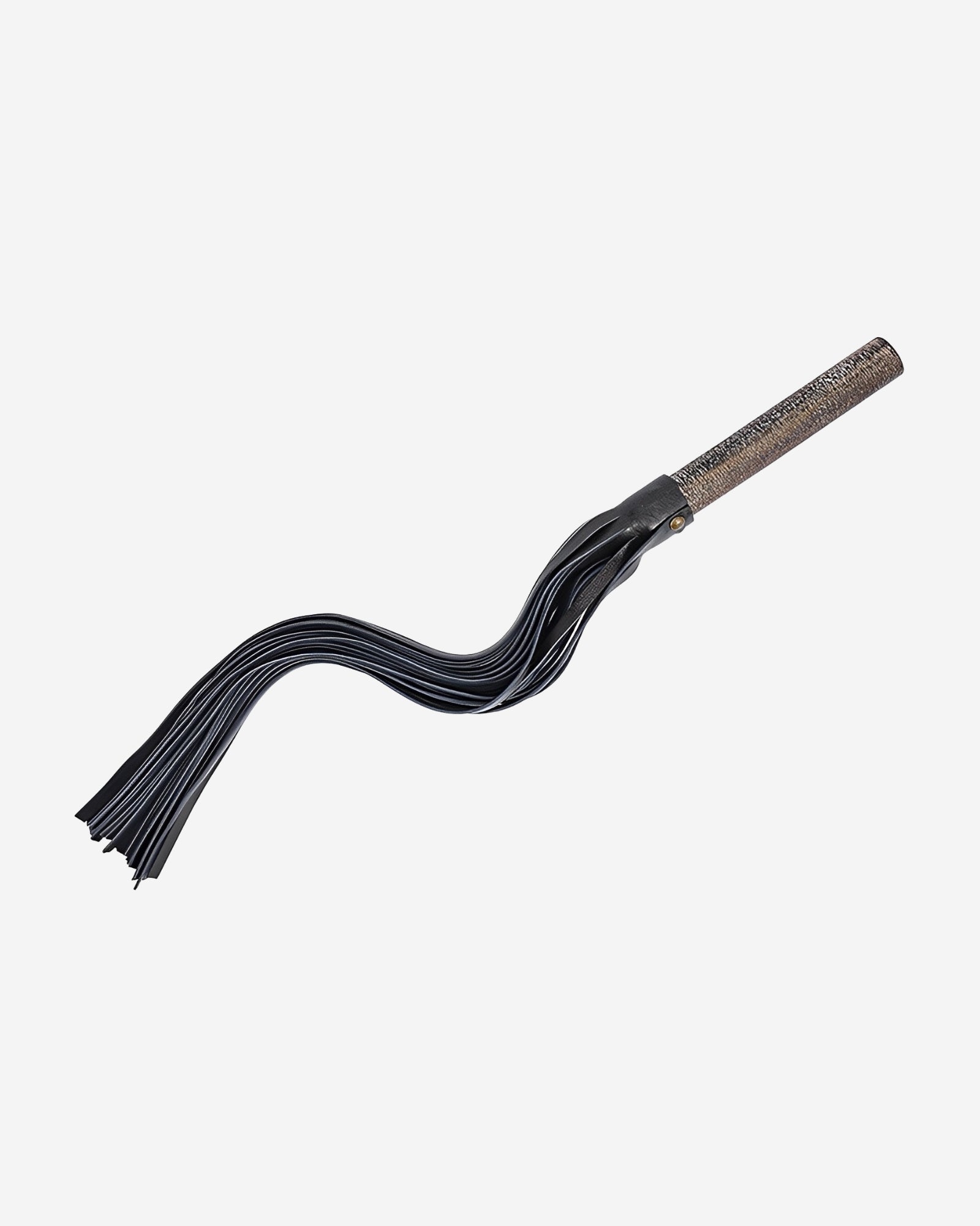 0 Genuine Leather flogger with Wooden Round Handle