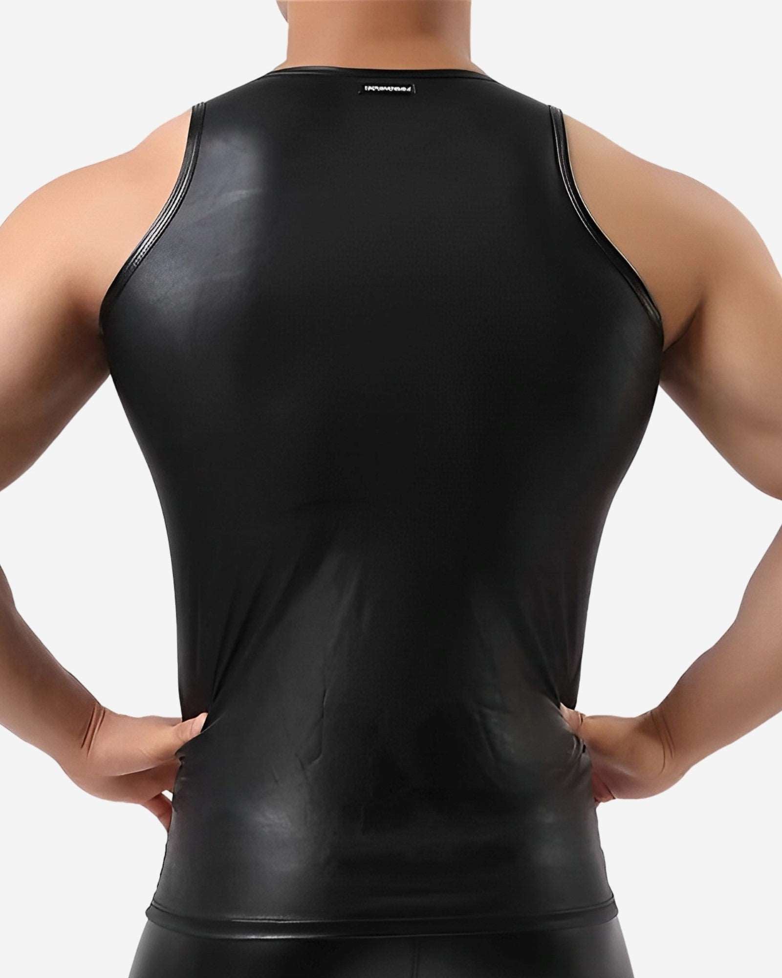 Shiny Leather Look Body Shirt 0 Leather Look Body Shirt