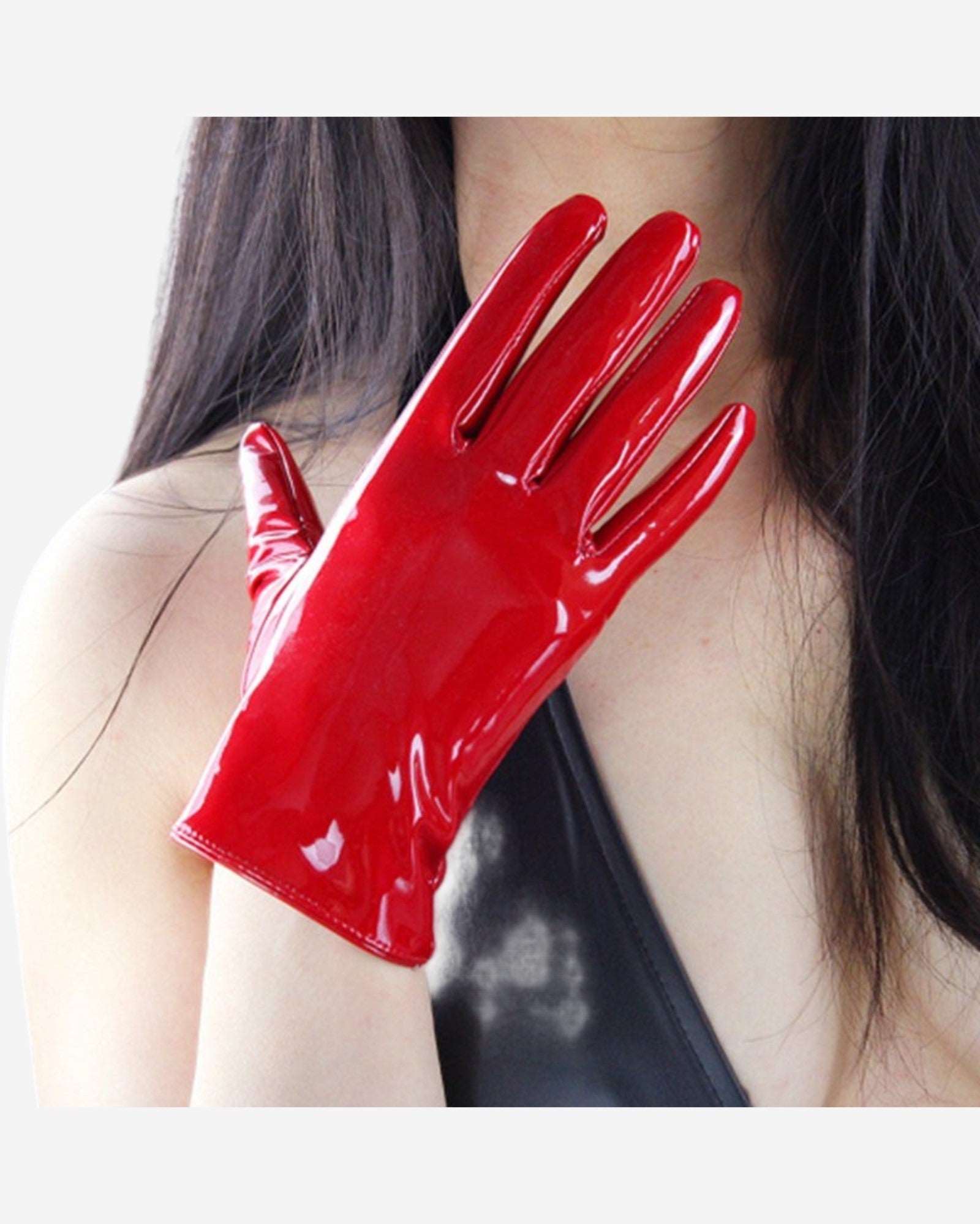 0 Ultra Shiny Women Genuine Leather Gloves
