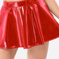 0 Flared PVC Mini Skirt - Plus Size