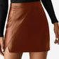 0 Elegant Domina vegan leather skirt