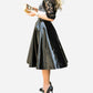 0 Gothic PVC A-Line Skirt - Plus Size