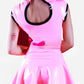 0 Pink Latex Dress