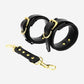 0 Vegan Leather Waist Belt with Wrist Cuffs for Arm Binder restraint