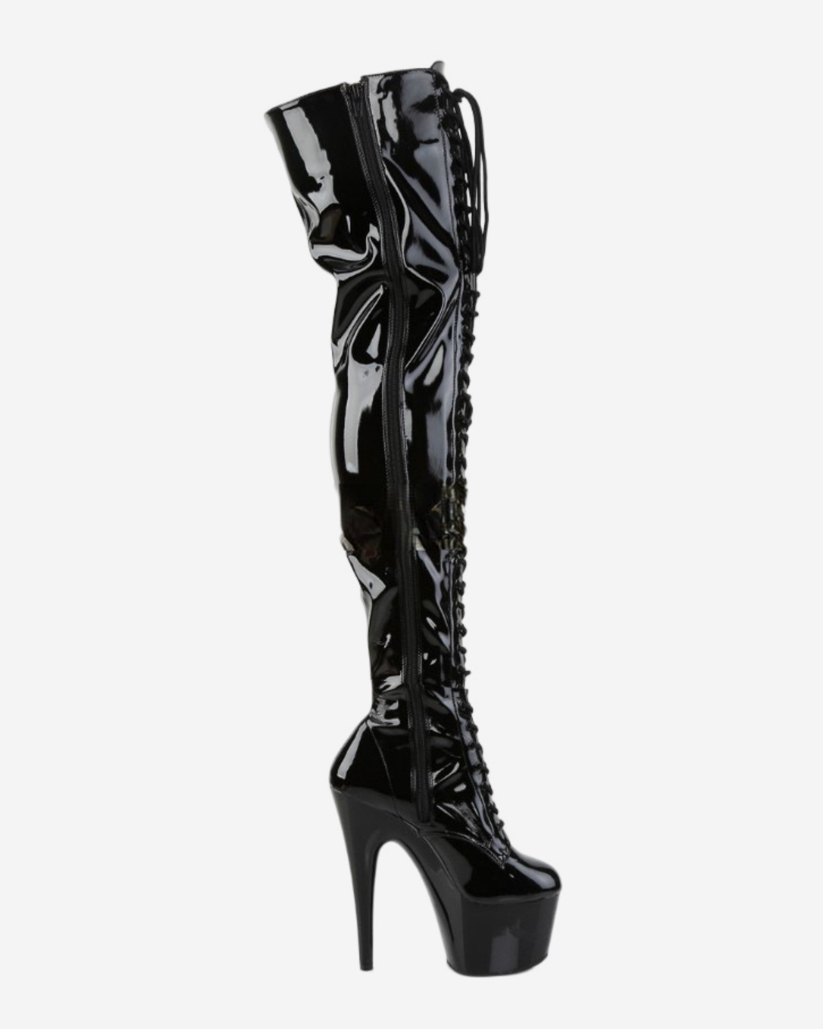 Shoes Over The Knee PVC High heels Boots