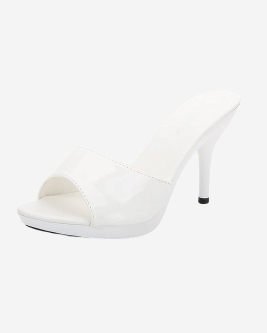 Shoes White High Heels Slippers